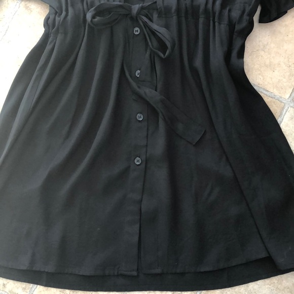 Forever 21 black button up tunic/dress - Picture 5 of 8